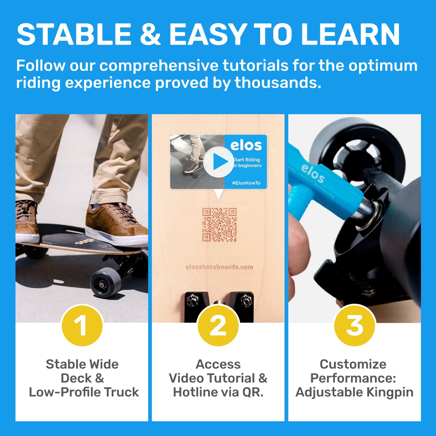 Complete Skateboard - Elos Blue